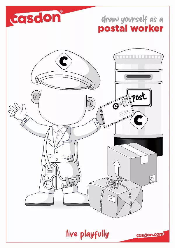 Casdon Draw Yourself As A Postal Worker